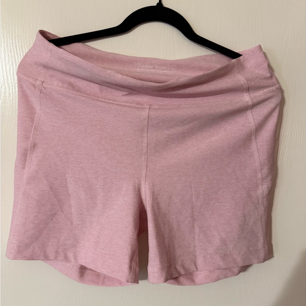 Outdoor Voices Women's Light Pink Athletic Shorts